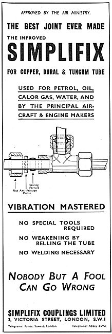 Simplifix Tube Couplings                                         