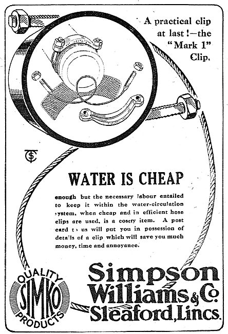 Simpson Williams & Co. SIMKO Mk1 PIpe Clip                       