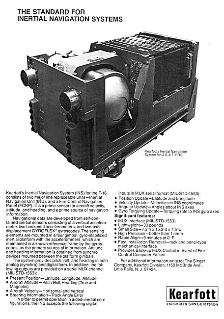 Kearfott INS Inertial Navigation System                          