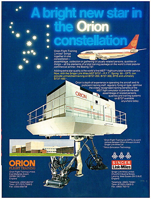 Singer Link-Miles Flight Simulators - Orion Airways              