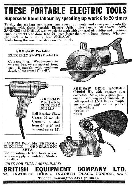 British Equipment  - Skilsaw Hand Tools. Sklisaw Power Tools     