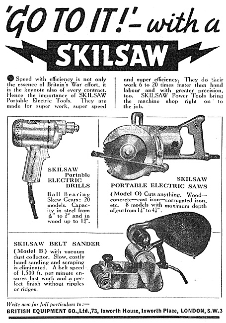 British Equipment  - Skilsaw Hand Tools. Sklisaw Power Tools     
