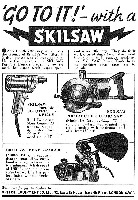 British Equipment  - Skilsaw Hand Tools. Sklisaw Power Tools     