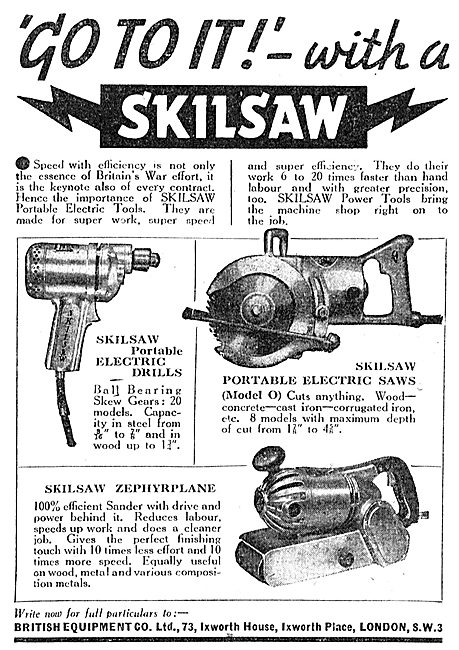 British Equipment  - Skilsaw Hand Tools. Sklisaw Power Tools     