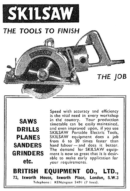 British Equipment  - Skilsaw Hand Tools. Sklisaw Power Tools     