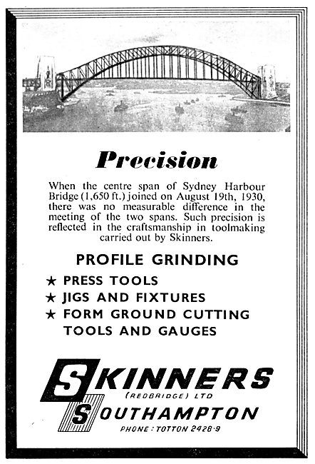 Skinners Southampton. Jigs, Fixture & Machine Tools              