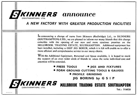 Skinners Precision Engineering For The Aviation Industry         