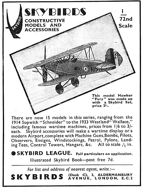 Skybirds hawker Fury Model Aircraft                              