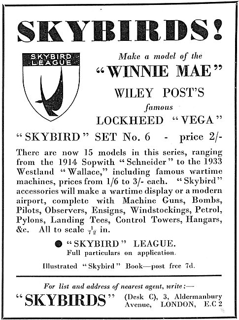 Skybirds Wiley Posts Winnie Mae Lockheed Vega Model              