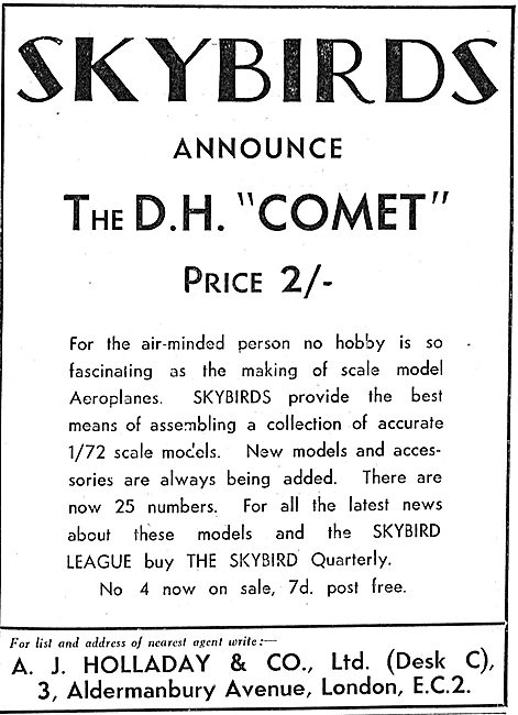 Skybirds: DH Comet 2/-                                           