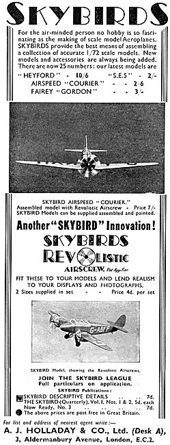 Skybirds Model Monospar With Revolistic Airscrews                