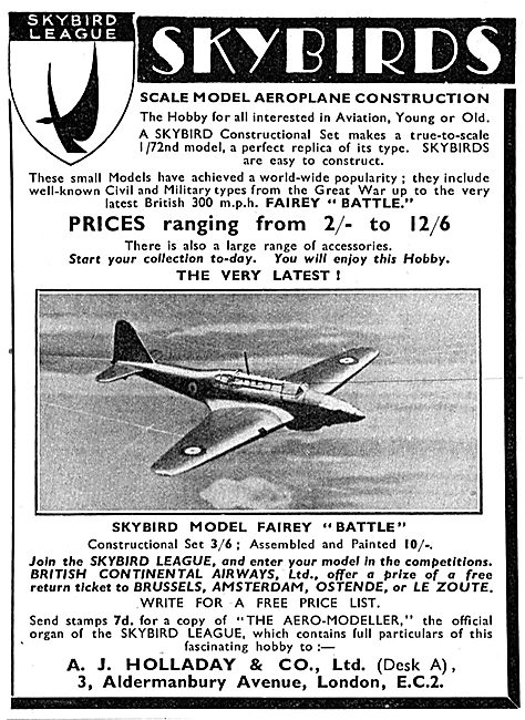 Skybirds Model Aircraft -Fairey Battle                           