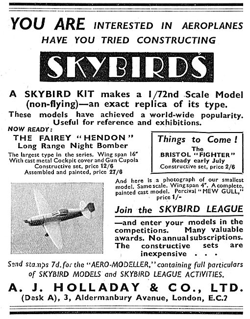 Skybirds Model Aircraft - Fairey Hendon                          