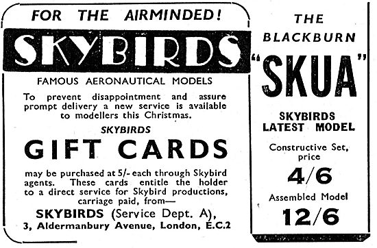 Skybirds Model Aircraft - Blackburn Skua: Gift Cards Available   