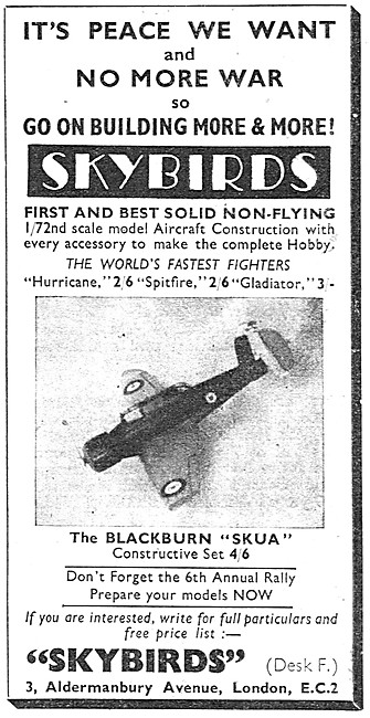Skybirds Model Aircraft. Blackburn Skua                          