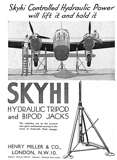 Skyhi Aircraft Jacks & Servicing Ground Equipment 1943 Advert    