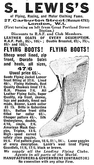S.Lewis's Flying Clothing. Flying Boots                          