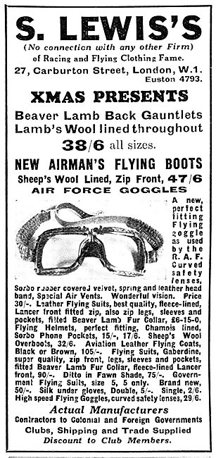 S.Lewis's Flying Clothing - Flying Goggles                       