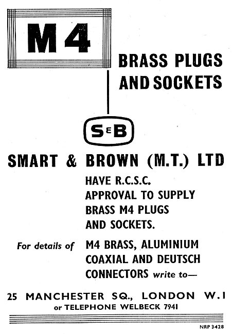 Smart & Brown RCSC Approved Brass M4 Plugs & Sockets             