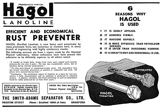 Smith-Adams Hagol Lanoline Rust Preventer                        