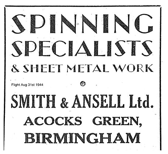 Smith & Ansell Ltd Spinning & Sheet Metal Work                   