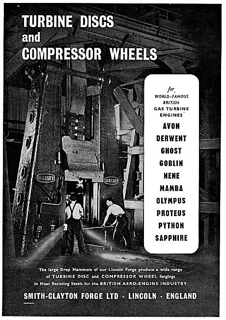 Smith-Clayton Forgings Used On Most British Gas Turbine Engines  