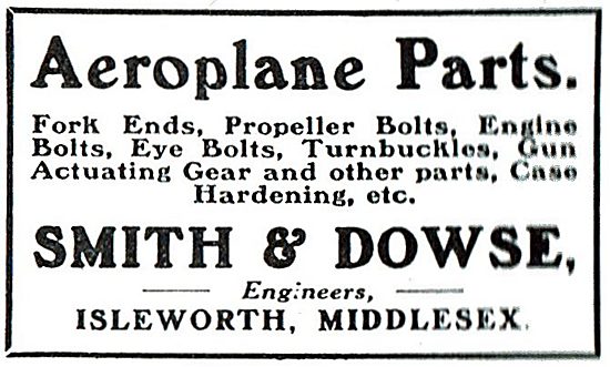 Smith & Dowse. Isleworth - Engineers. AGS & Aircraft Parts       