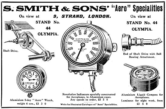 S.Smith & Sons. Smiths Aircraft Instruments 1913                 