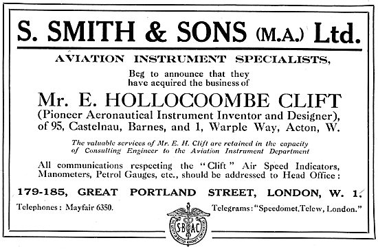 S.Smith Acquires The Business Of Mr E.Hollocoombe Clift 1917     