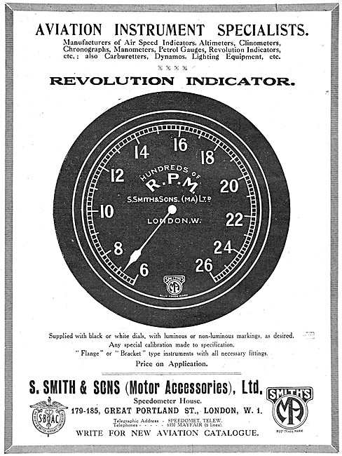 Smiths Aviation Instruments. Smiths RPM Indicators               