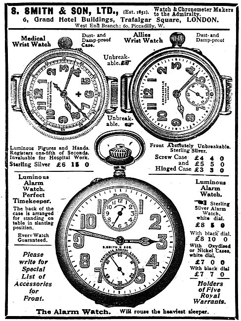 Smith's Pilot's Wrist Watches                                    