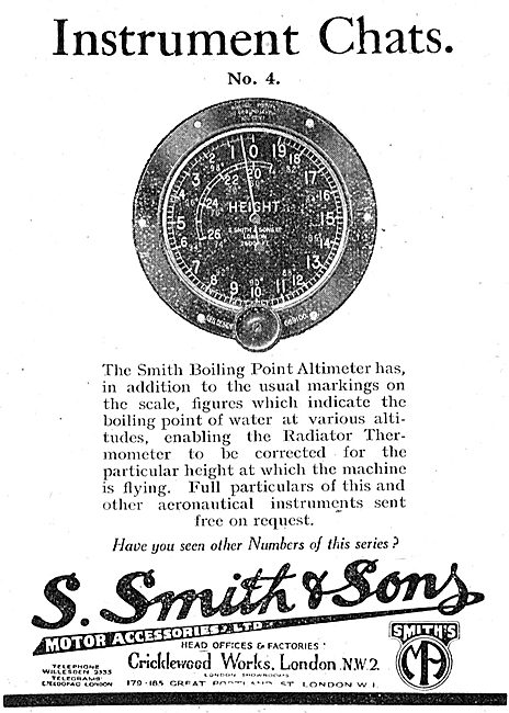 Smith Aircraft Instruments - The Smith Boiling Point Altimeter   