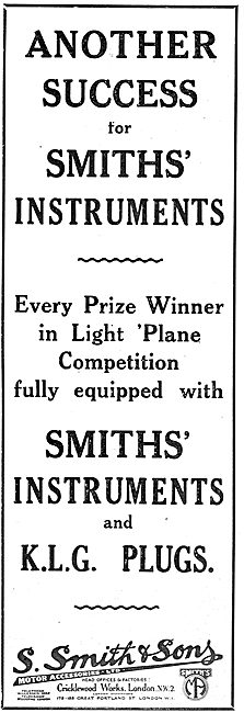 Another Success For Smith Aircraft Instruments & KLG Plugs       