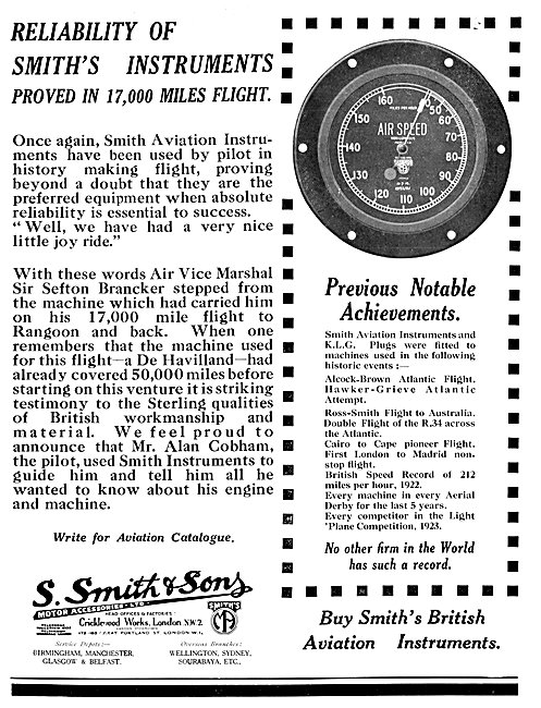 Smiths Aircraft Instruments Airspeed Indicator                   