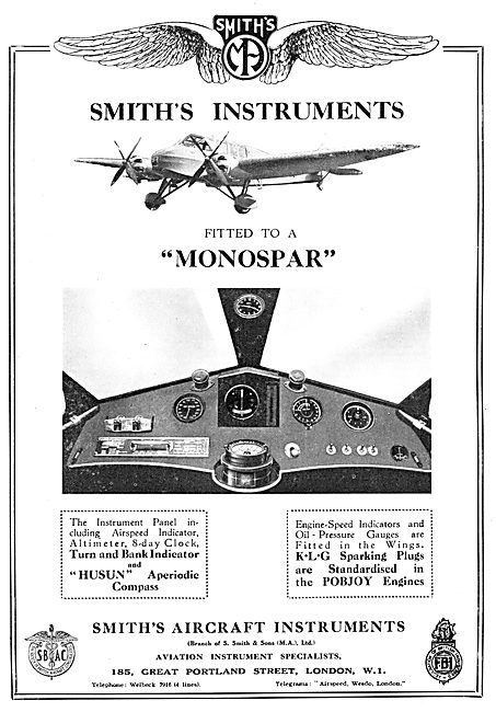 Smiths Aircraft Instrumets Monospar                              