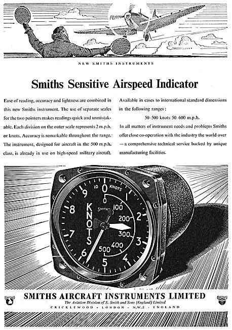 Smiths Aircraft Instruments - Sensitive ASI - Airspeed Indicator 