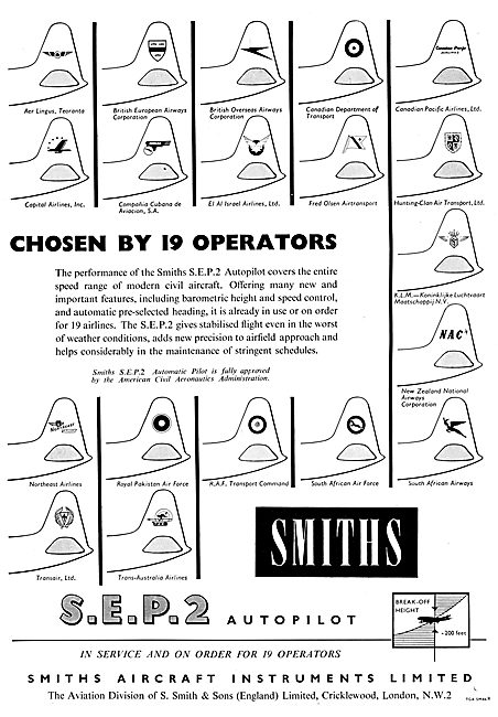 Smiths Flight Systems SEP 2 Autopilot 1957                       