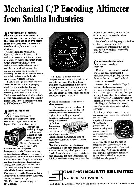 Smiths Encoding Altimeter                                        