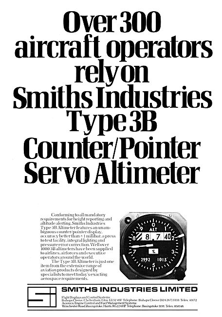 Smiths Industries Aviation Division : Smiths 3B Servo Altimeter  