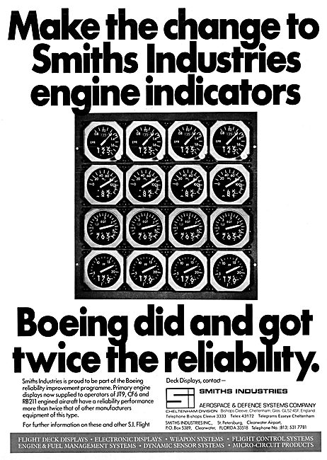 Smiths Industries Aviation Division : Smiths Engine Instruments  