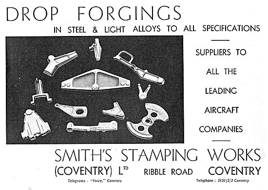 Smith's Stamping Works. Drop Forging In Steel & Light Alloys     