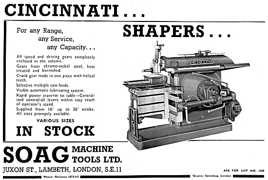 Soag Machine Tools - Cincinnati Shaper                           