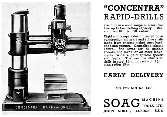 SOAG Concentra Rapid-Drills - SOAG Machine Tools 1940            