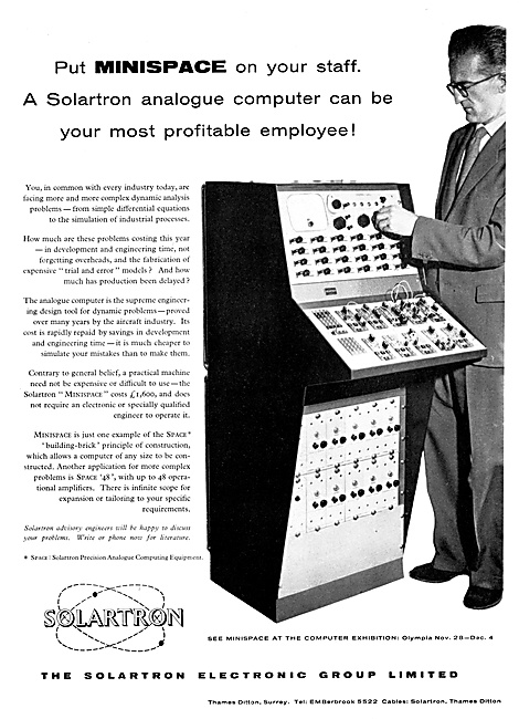 Solartron MINISPACE Analogue Computer 1958                       