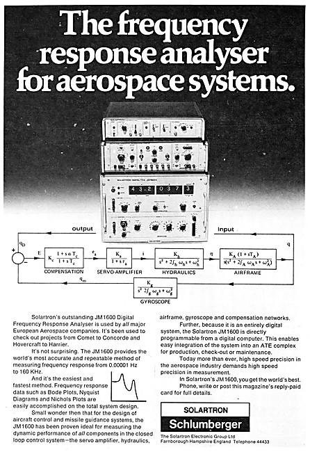 Solartron JM 1600 Digital Frequency Response Analyzer            