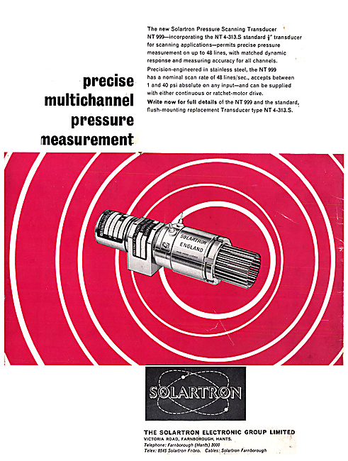 Solartron Pressure Scanning Transducer NT 999                    