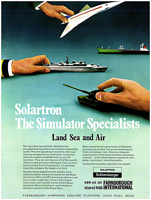 Solartron Schlumberger ATC & Flight Simulators                   