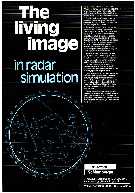 Solartron Schlumberger Air Traffic Control Radar Simulators      