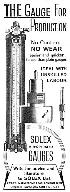 Solex Air Operated Gauges                                        