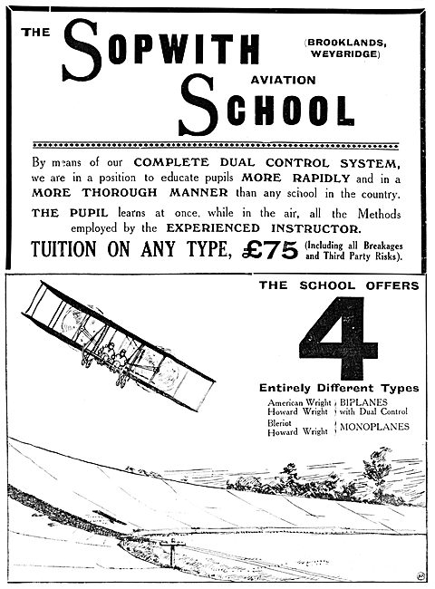 The Sopwith Aviation School Brooklands 1912                      